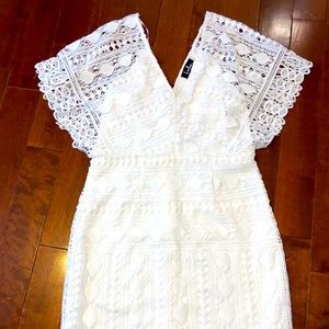 NWT white lace lulus dress